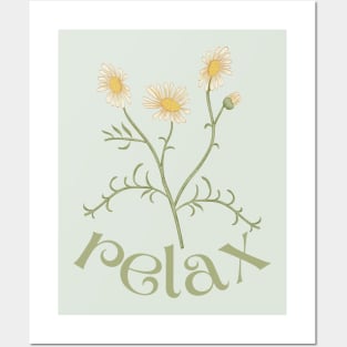 Relax Chamomile Health Posters and Art